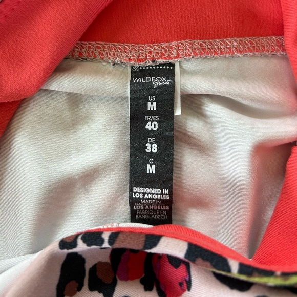 🔥Wildfox | Women’s light coral cheetah/floral print buttery soft leggings size M - Picture 12 of 16